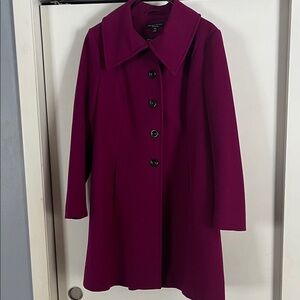 Women’s Berry Colored Wool Pecoat